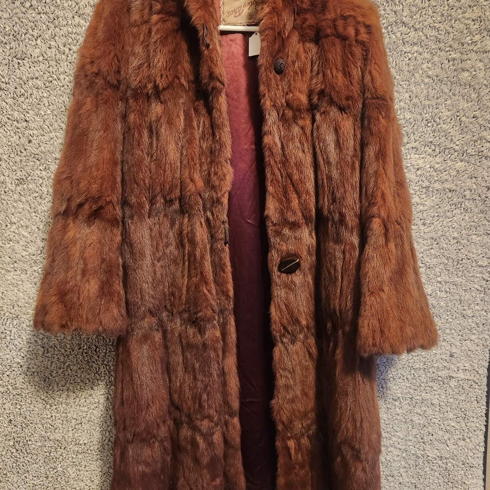 Old vestige fur coat